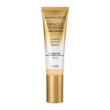 Pečující make-up pro přirozený vzhled pleti Miracle Touch Second Skin SPF 20 (Hybrid Foundation) Max Factor / Odstín: 05 Medium 