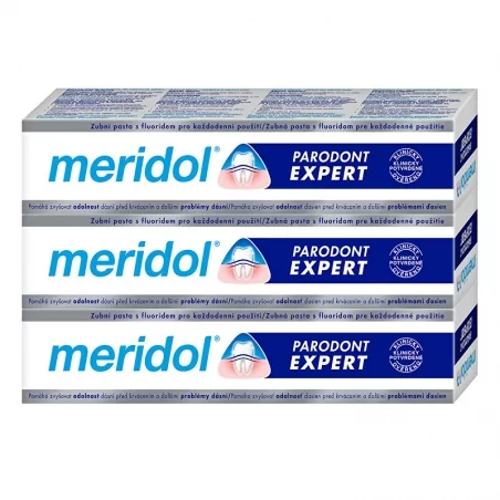 Zubní pasta proti krvácení dásní a parodontitidě Paradont Expert tripack Meridol - 3 x 75 ml