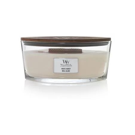 Vonná svíčka loď White Honey WoodWick - 453,6 g