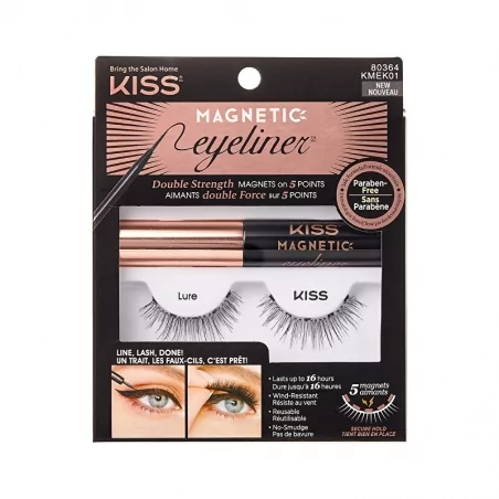 Magnetické umělé řasy s očními linkami (Magnetic Eyeliner & Lash Kit) KISS / Varianta: 07 Charm