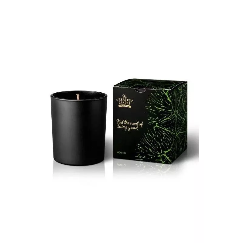 Vonná svíčka v černém skle s aroma mojito The Greatest Candle - 170 g Vonná svíčka v černém skle s aroma mojito The Greatest Candle - 170 g