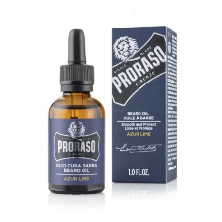 Olej na plnovous se středozemními citrusy Azur Lime (Beard Oil) Proraso - 30 ml