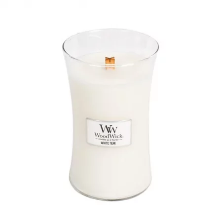 Vonná svíčka váza White Teak WoodWick - 609,5 g