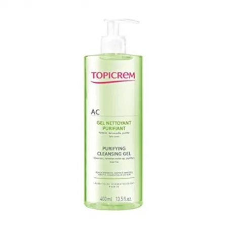 Čisticí gel pro mastnou a citlivou pleť AC (Purifying Cleansing Gel) Topicrem - 400 ml