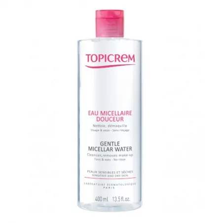 Jemná čisticí micelární voda pro citlivou pleť a oči (Gentle Micellar Water) Topicrem - 200 ml