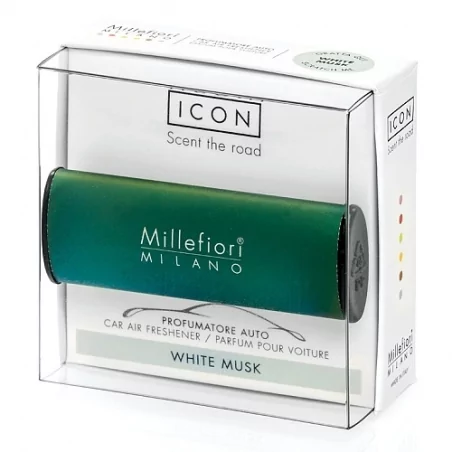 Vůně do auta Icon Classic Bílé pižmo Millefiori Milano - 47 g