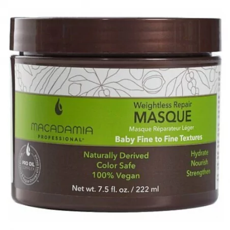 Obnovující maska pro všechny typy vlasů Weightless Repair (Masque) Macadamia - 222 ml