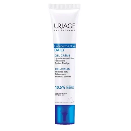 Lehký gelový krém pro poškozenou pleť Bariéderm CICA (Daily Gel-Cream) Uriage - 40 ml