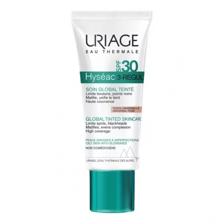 Tónovací krém proti nedokonalostem pleti Hyséac 3-Regul SPF 30 (Global Tinted Skin-Care SPF 30) Uriage - 40 ml