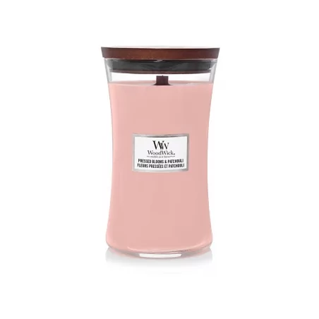 Vonná svíčka váza velká Pressed Blooms & Patchouli WoodWick - 609,5 g