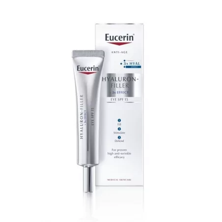 Oční krém proti stárnutí pleti SPF 15 Hyaluron-Filler 3x EFFECT Eucerin - 15 ml