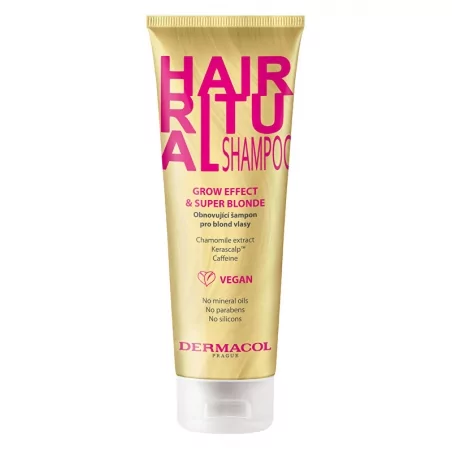 Obnovující šampon pro blond vlasy Hair Ritual (Grow Effect & Super Blonde Shampoo) Dermacol - 250 ml