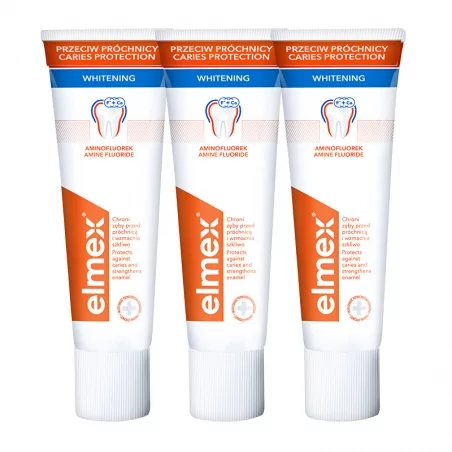 Bělicí zubní pasta Caries Protection Whitening Elmex - 3 x 75 ml