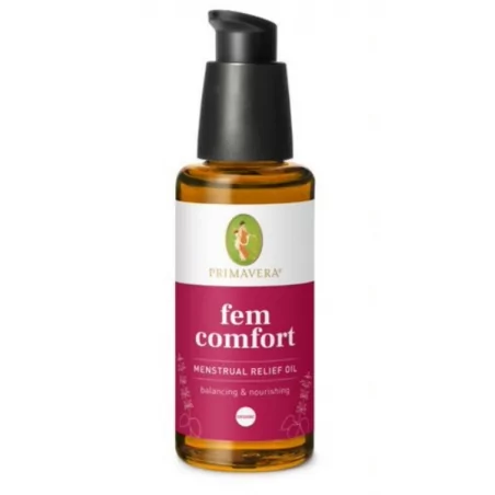 Vyrovnávající masážní olej pro ženy při menstruaci či hormonálních výkyvech Fem Comfort Primavera - 50 ml