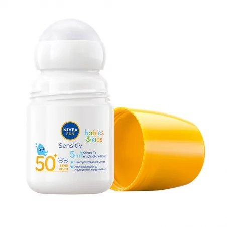 Opalovací mléko pro děti SPF 50+ (Sun Kids Protect & Sensitive Roll-On) Nivea - 50 ml