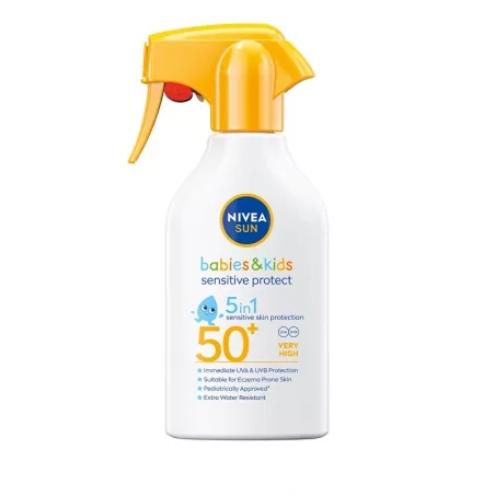 Dětský sprej na opalování s pumpičkou SPF 50+ Sun Kids Sensitive Nivea - 270 ml