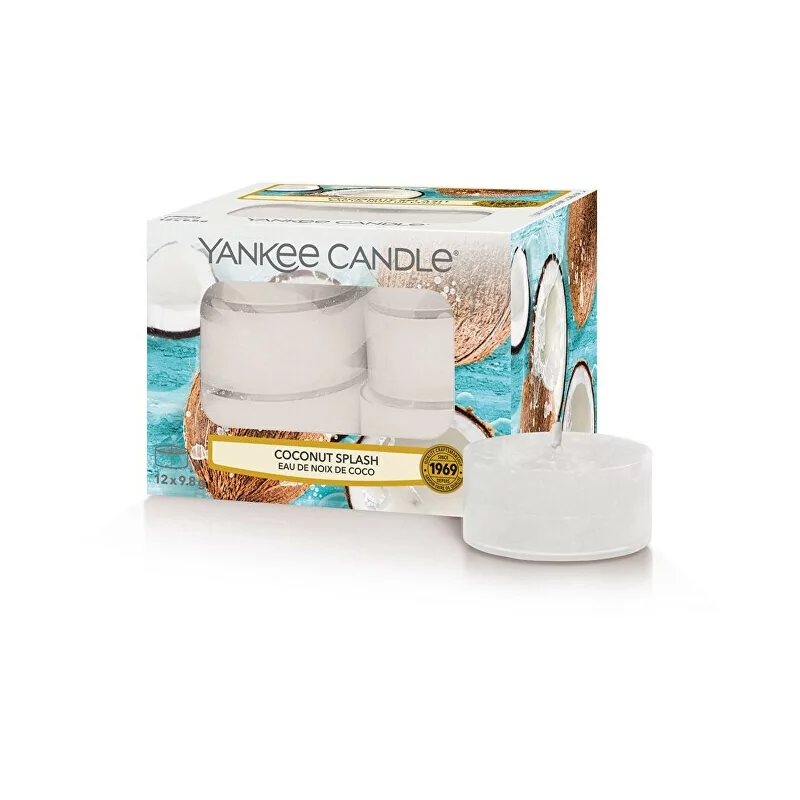 Aromatické čajové svíčky Coconut Splash 12 x Yankee Candle - 9,8 g
