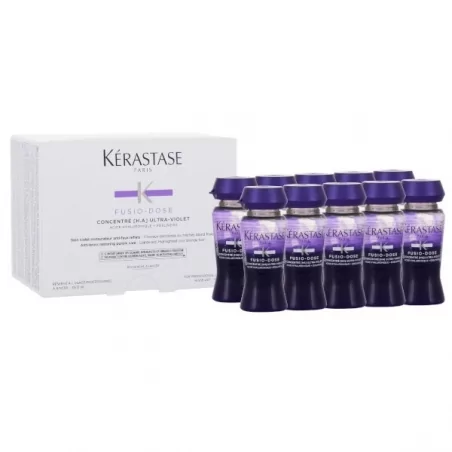 Neutralizační kúra proti žlutým tónům vlasů Fusio-Dose (Anti-Brass Restoring Purple Care) Kérastase - 10 x 12 ml