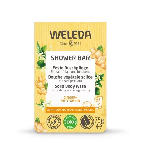 Citrusové osvěžující mýdlo Ginger + Petitgrain (Shower Bar) Weleda - 75 g