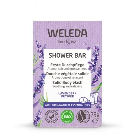 Levandulové relaxační mýdlo Lavender + Vetiver (Shower Bar) Weleda - 75 g