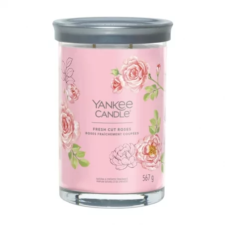 Aromatická svíčka Signature tumbler velký Fresh Cut Roses Yankee Candle - 567 g