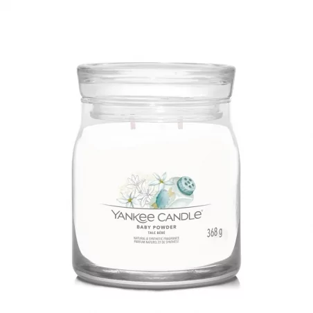 Aromatická svíčka Signature sklo střední Baby Powder Yankee Candle - 368 g