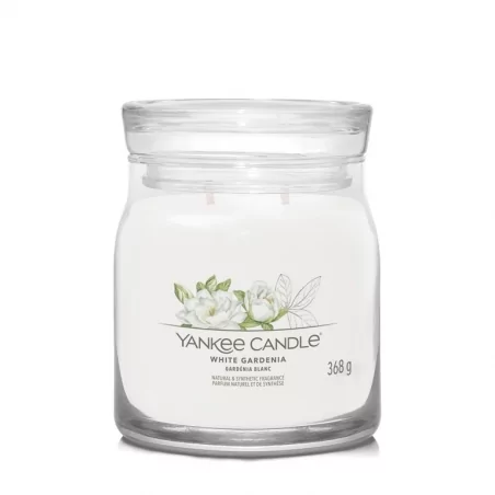 Aromatická svíčka Signature sklo střední White Gardenia Yankee Candle - 368 g