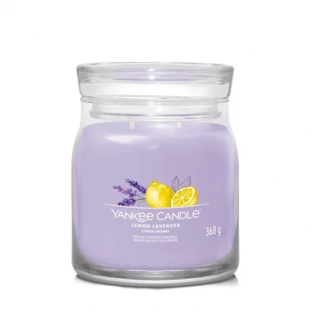 Aromatická svíčka Signature sklo střední Lemon Lavender Yankee Candle - 368 g