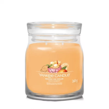Aromatická svíčka Signature sklo střední Mango Ice Cream Yankee Candle - 368 g