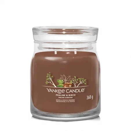 Aromatická svíčka Signature sklo střední Praline & Birch Yankee Candle - 368 g