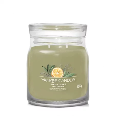 Aromatická svíčka Signature sklo střední Sage & Citrus Yankee Candle - 368 g