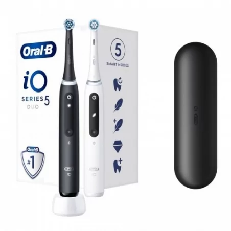 Elektrický zubní kartáček iO Series 5 Matt Black + Quite White Duo Pack Oral B