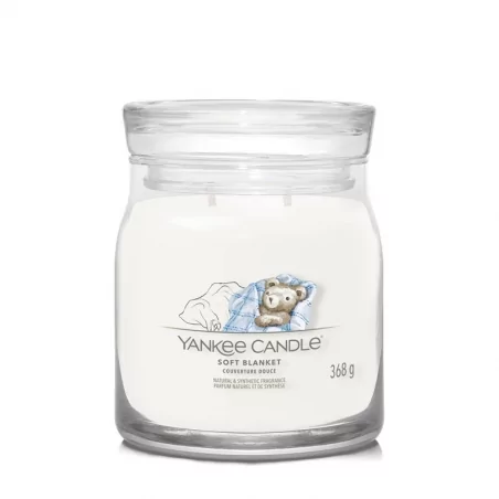 Aromatická svíčka Signature sklo střední Soft Blanket Yankee Candle - 368 g