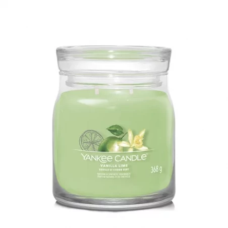 Aromatická svíčka Signature sklo střední Vanilla Lime Yankee Candle - 368 g