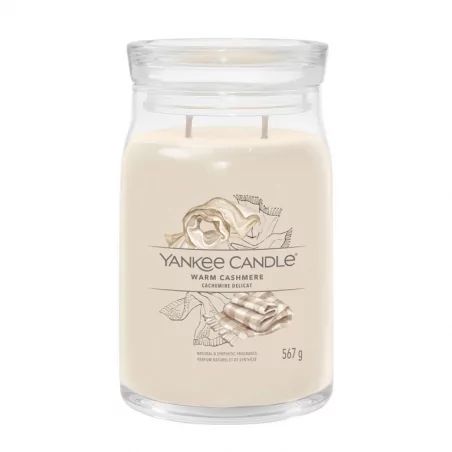Aromatická svíčka Signature sklo velké Warm Cashmere Yankee Candle - 567 g