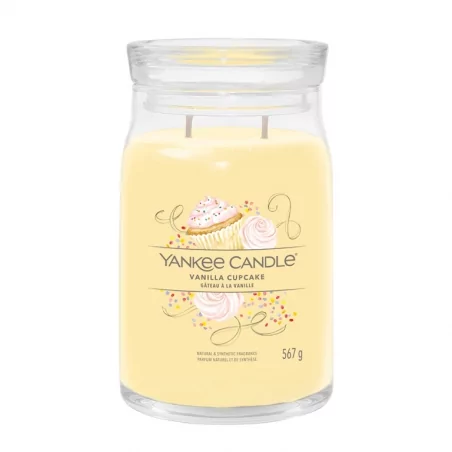 Aromatická svíčka Signature sklo velké Vanilla Cupcake Yankee Candle - 567 g