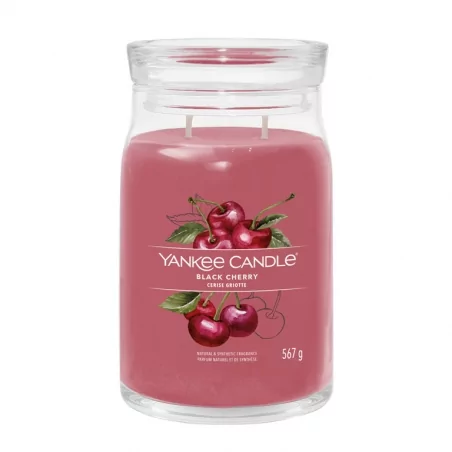 Aromatická svíčka Signature sklo velké Black Cherry Yankee Candle - 567 g