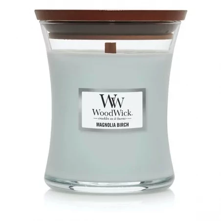 Vonná svíčka váza střední Magnolia Birch WoodWick - 275 g