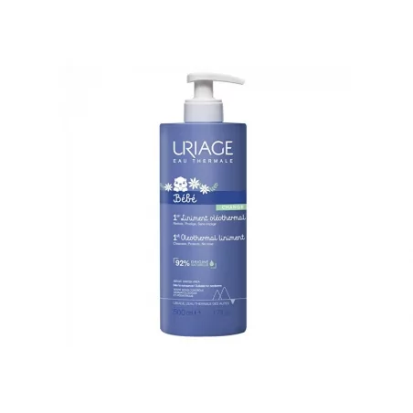 Dětská čisticí péče pro oblast plenek Bébé (1st Oleothermal Liniment) Uriage - 500 ml