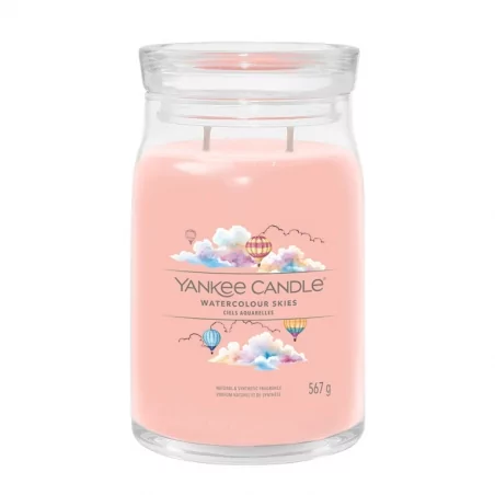 Aromatická svíčka Signature sklo velké Watercolour Skies Yankee Candle - 567 g