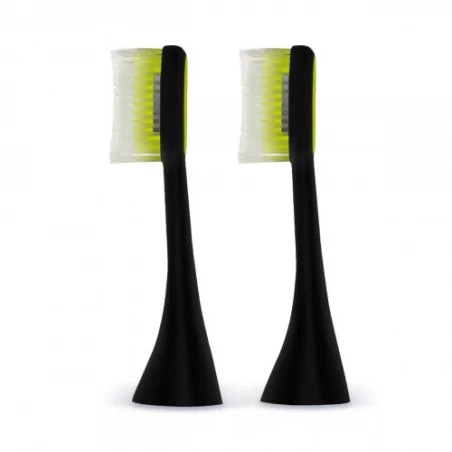 Náhradní hlavy pro zubní kartáček ToothWave Soft Large Černý Silk`n - 2 ks