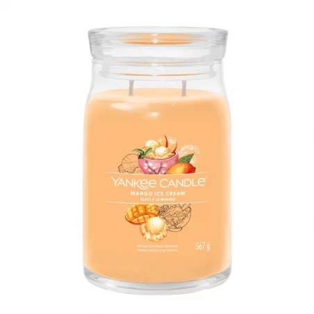 Aromatická svíčka Signature sklo velké Mango Ice Cream Yankee Candle - 567 g