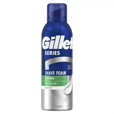 Zklidňující pěna na holení Series Sensitive Aloe Vera (Soothing Shave Foam) Gillette - 200 ml