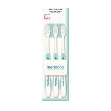 Měkký zubní kartáček Meridol - 3 ks