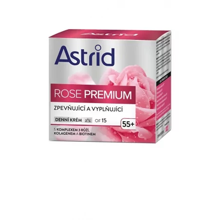 Zpevňující a vyplňující denní krém OF 15 Rose Premium Astrid - 50 ml