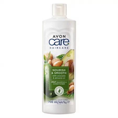 Šampon a kondicionér 2 v 1 Nourish & Smooth (2 in 1 Shampoo & Conditioner) Avon - 700 ml