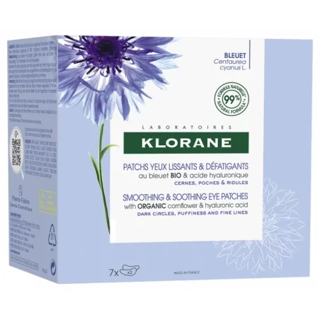 Vyhlazující a zklidňující polštářky pod oči (Smoothing and Soothing Eye Patches) Klorane - 14 ks