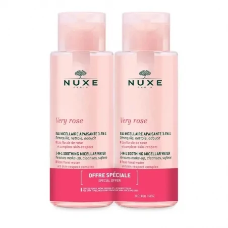 Sada zklidňujících micelárních vod Very Rose Soothing Micellar Water Nuxe