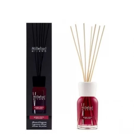 Skleněný difuzér Natural Hrozny a černý rybíz Millefiori Milano - 100 ml