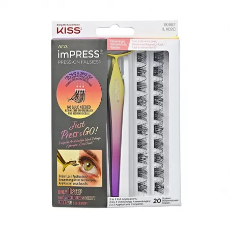 Umělé trsové řasy imPRESS Press on Falsies Kit 02 KISS